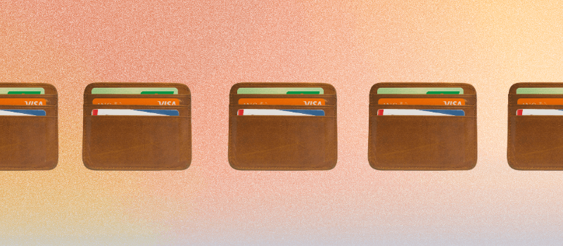 A digital payment illustration: wallet, credit card, and coins, representing India's digital lending boom