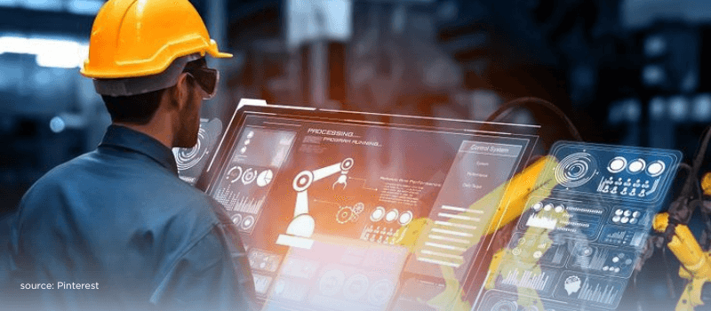 Engineer overseeing digital automation in manufacturing, representing India's technological advancements and growth in the manufacturing sector as outlined in the 'Make in India' report 2024