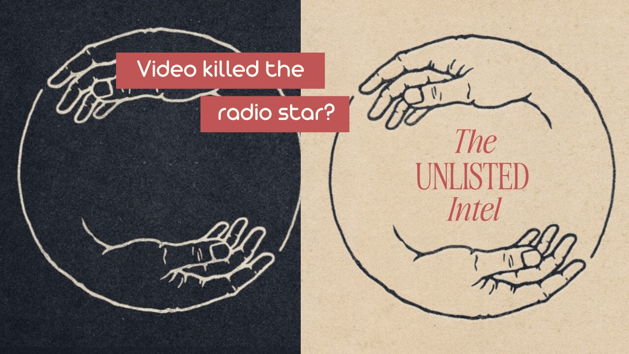 Illustration of two hands forming a circle with 'Video killed the radio star?' symbolizing the balance of fund and direct startup investments.