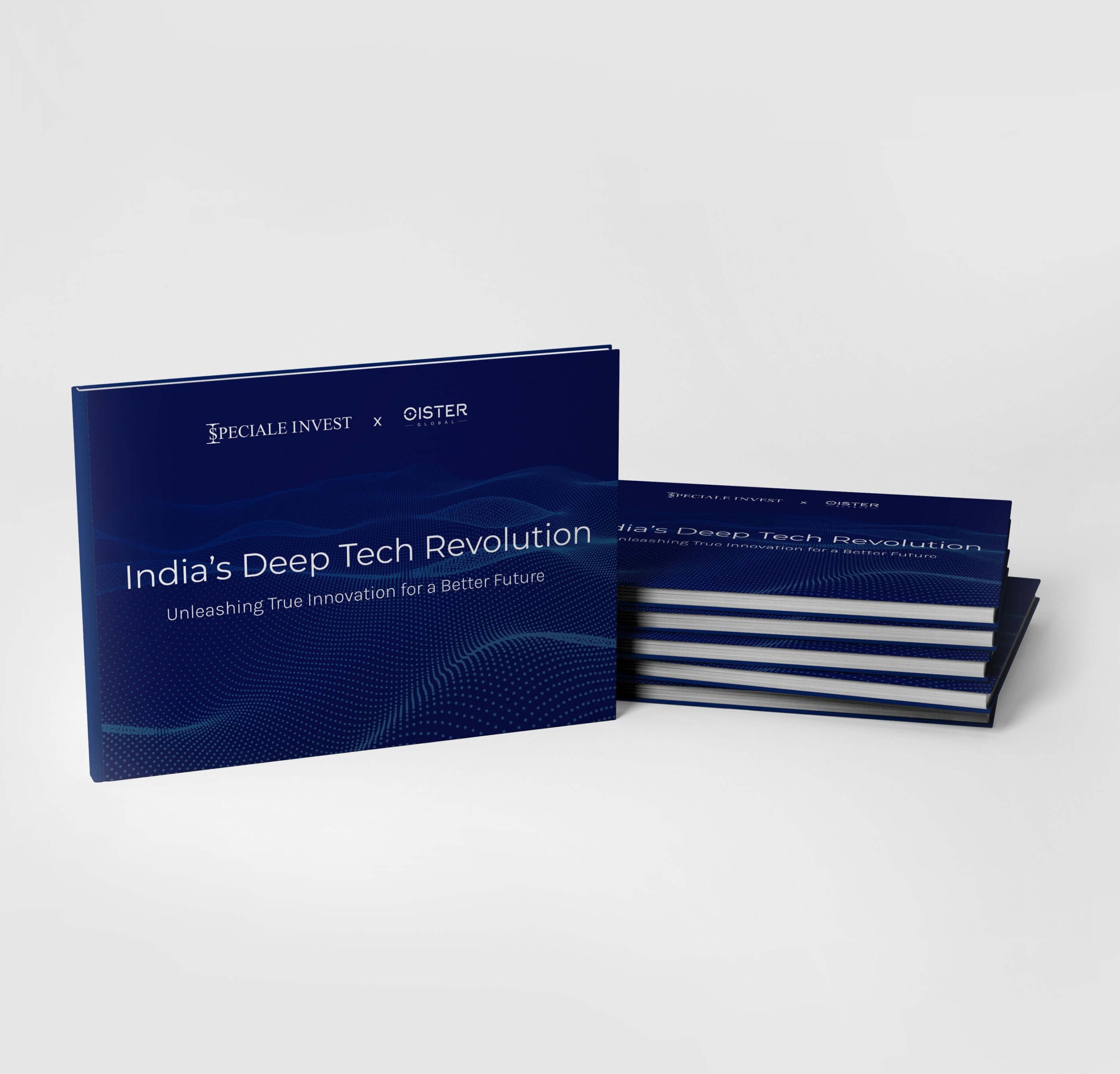 Report cover on India's Deep Tech Revolution, highlighting innovation and future growth strategies.