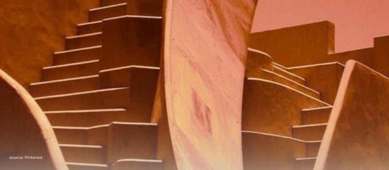 Abstract Indian architecture symbolizing the structured rise of domestic capital