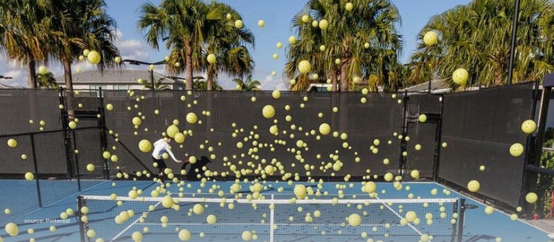 Tennis balls flooding a court, symbolizing the scale and spread of capital in India’s AIF ecosystem.