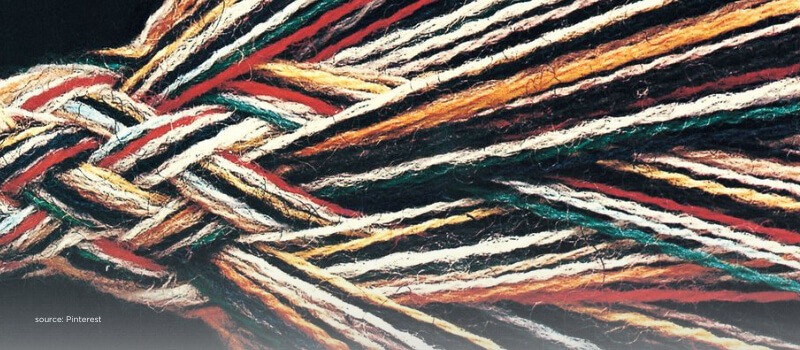 Interwoven threads symbolizing India’s diverse, deep, and unlisted sectoral market structure.