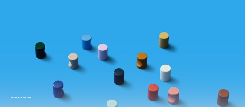 Colorful cylinders on blue background symbolizing sectoral diversity in private capital flows.
