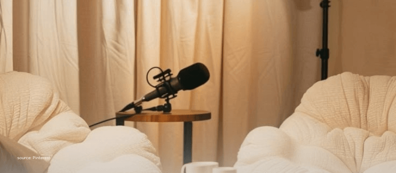 Microphone setup for a podcast recording, representing discussions on private market investing.
