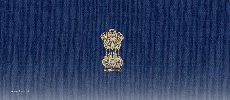 Ashoka emblem on deep blue, symbolising state capacity, confidence, and India’s economic rise at 79.