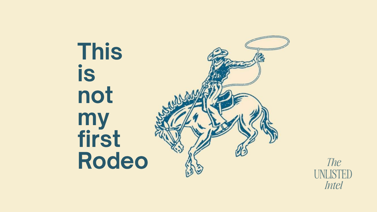 Rodeo rider graphic symbolising resilience amid private market volatility.