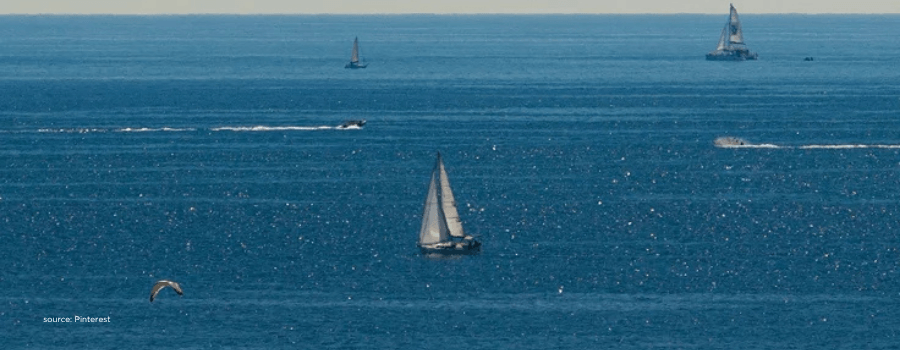 Sailboats navigating open water, representing liquidity pathways in private markets.
